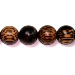 Old Palm Wood Round Wood Beads 12mm 